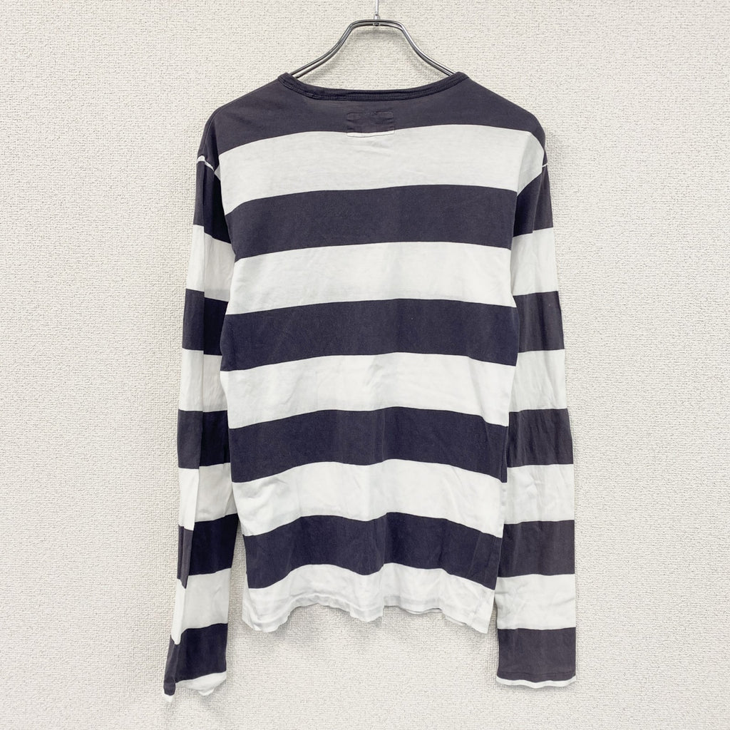 DENIM＆SUPPLY RALPH LAUREN　デニム＆サプライ ラルフローレン　長袖Tシャツ/ロンT　ボーダー　紺　ネイビー　白　ホワイト　Sサイズ