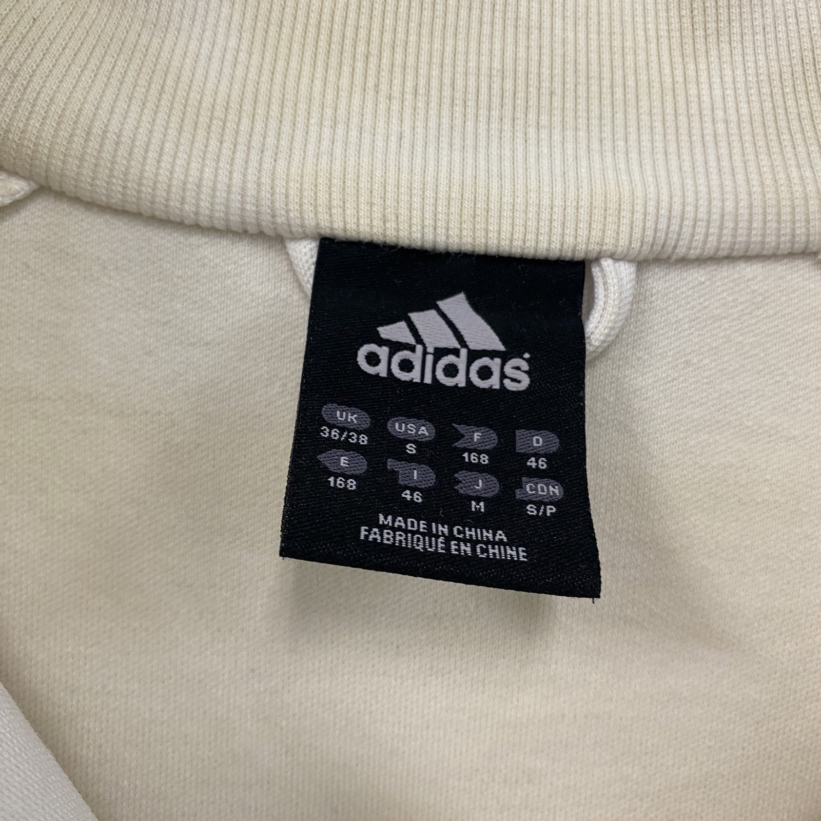 adidas　アディダス　トラックジャケット/ジャージ　白　ホワイト　Mサイズ