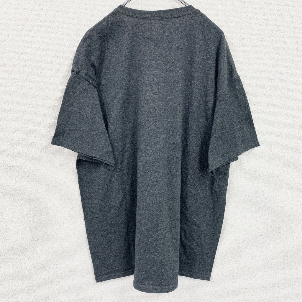 古着 used　champion　チャンピオン　半袖プリントクルーネックTシャツ　ラクロス　スポーツ　グレー　XLサイズ