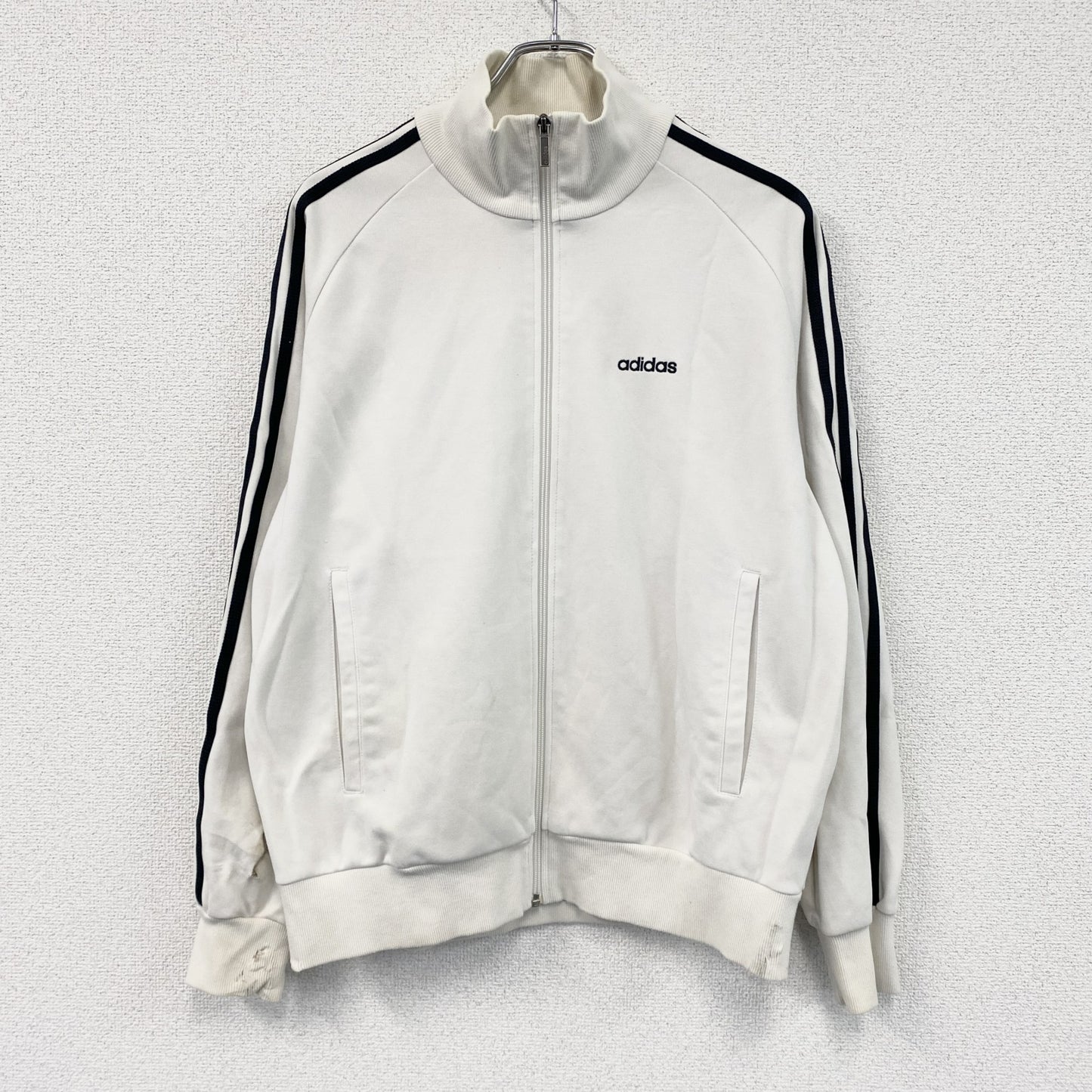adidas　アディダス　トラックジャケット/ジャージ　白　ホワイト　Mサイズ
