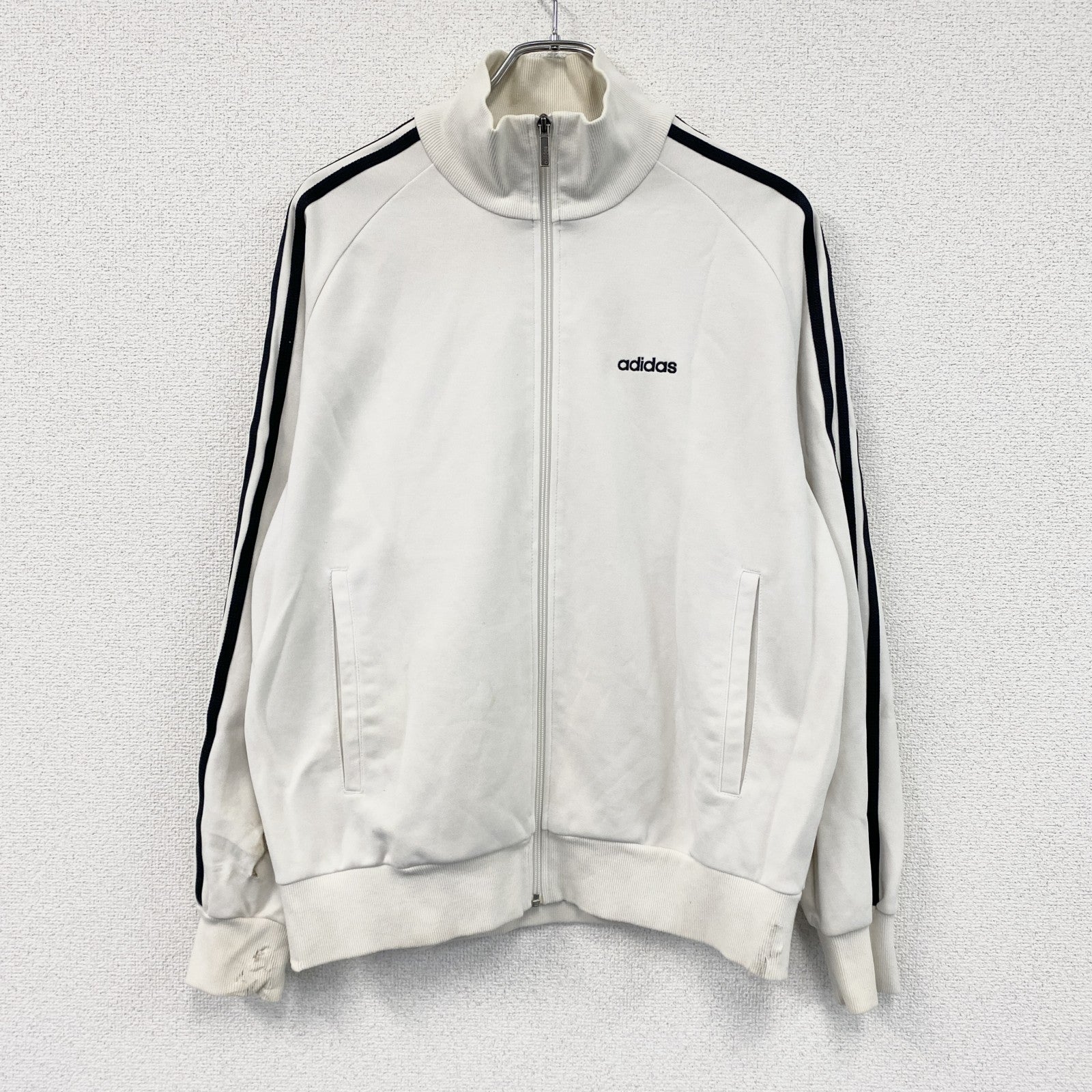 adidas　アディダス　トラックジャケット/ジャージ　白　ホワイト　Mサイズ