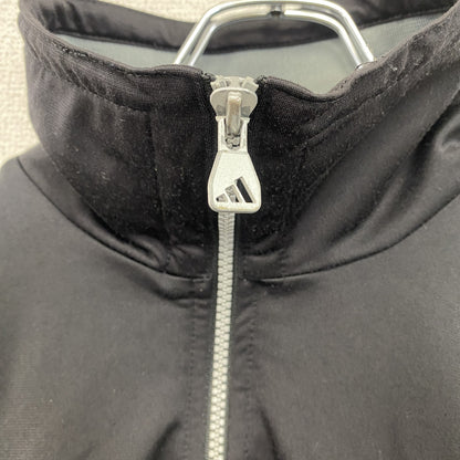古着 used　90s　adidas　アディダス　長袖トラックジャケット　フルジップジャージ　ヴィンテージ　黒　ブラック　Mサイズ
