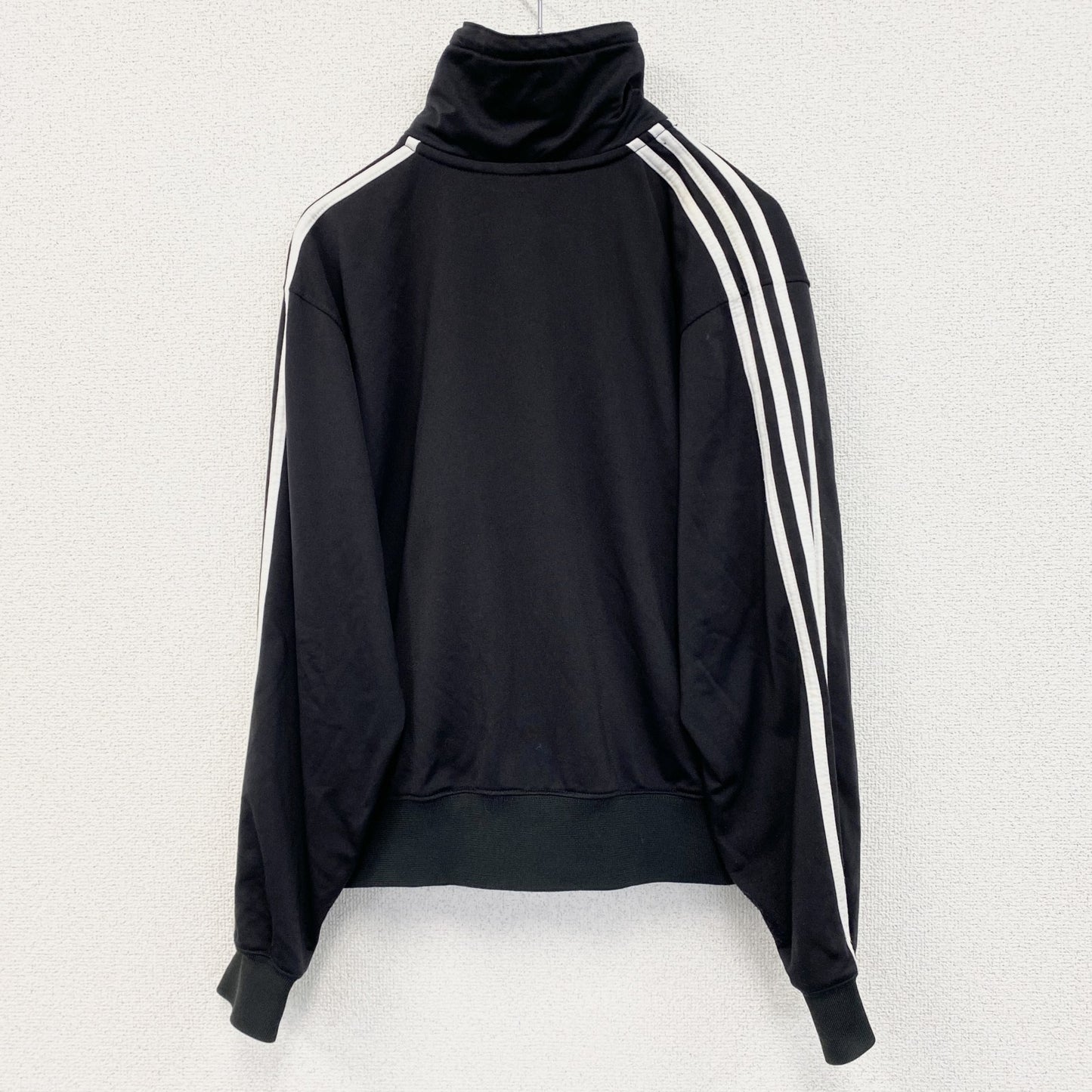 古着 used　90s　adidas　アディダス　長袖トラックジャケット　フルジップジャージ　ヴィンテージ　黒　ブラック　Mサイズ