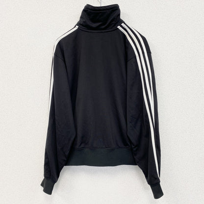 古着 used　90s　adidas　アディダス　長袖トラックジャケット　フルジップジャージ　ヴィンテージ　黒　ブラック　Mサイズ
