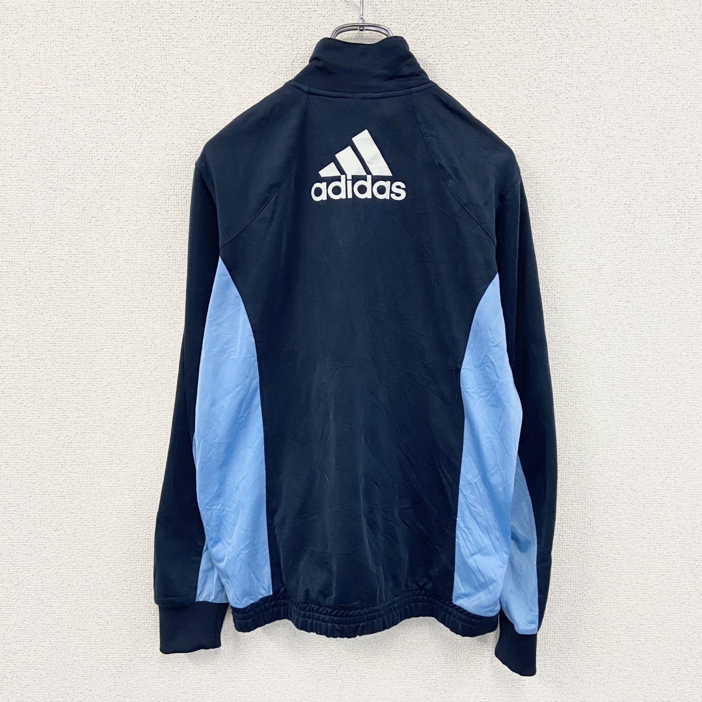 adidas　アディダス　トラックジャケット/ジャージ　紺　ネイビー　水色　ライトブルー　160サイズ