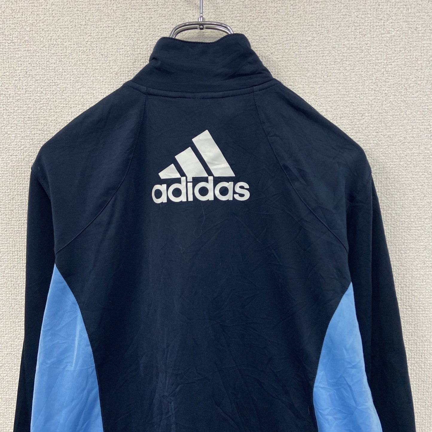 adidas　アディダス　トラックジャケット/ジャージ　紺　ネイビー　水色　ライトブルー　160サイズ