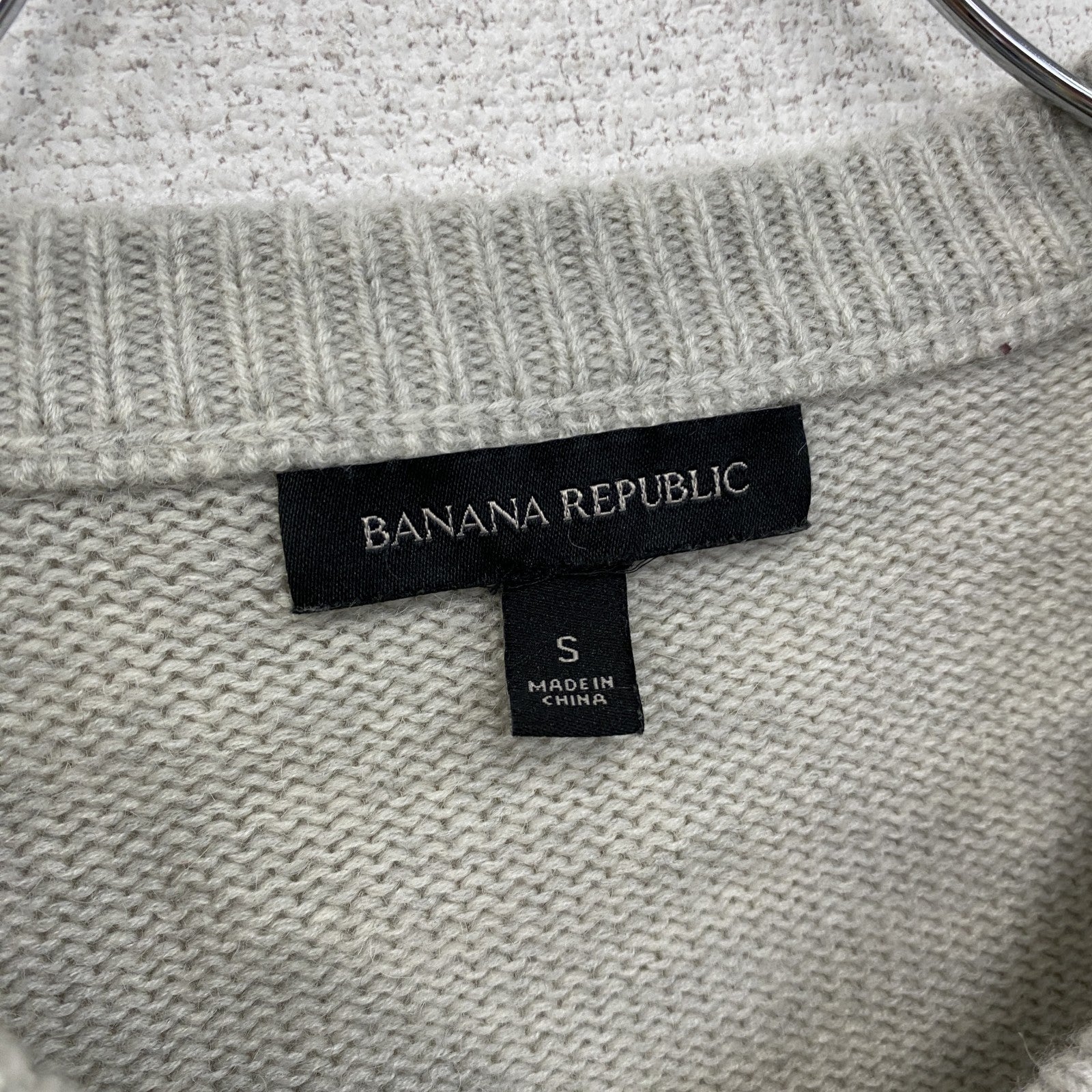 BANANA REPUBLIC　バナナリパブリック　アルパカ混ウールニットカーディガン　灰色　グレー　Sサイズ