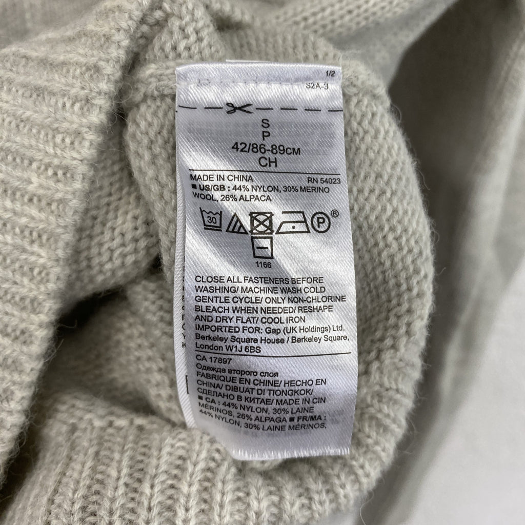 BANANA REPUBLIC　バナナリパブリック　アルパカ混ウールニットカーディガン　灰色　グレー　Sサイズ