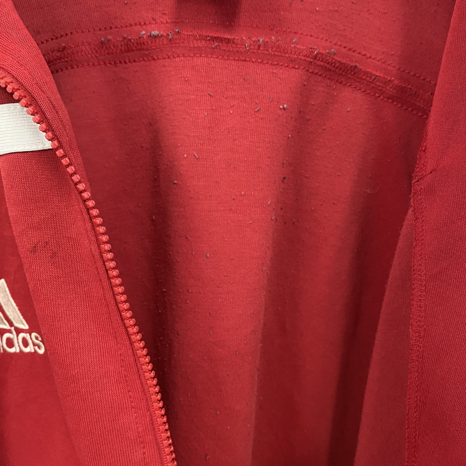 古着 used　90s　adidas　アディダス　長袖トラックジャケット　フルジップジャージ　ヴィンテージ　赤　レッド　Lサイズ