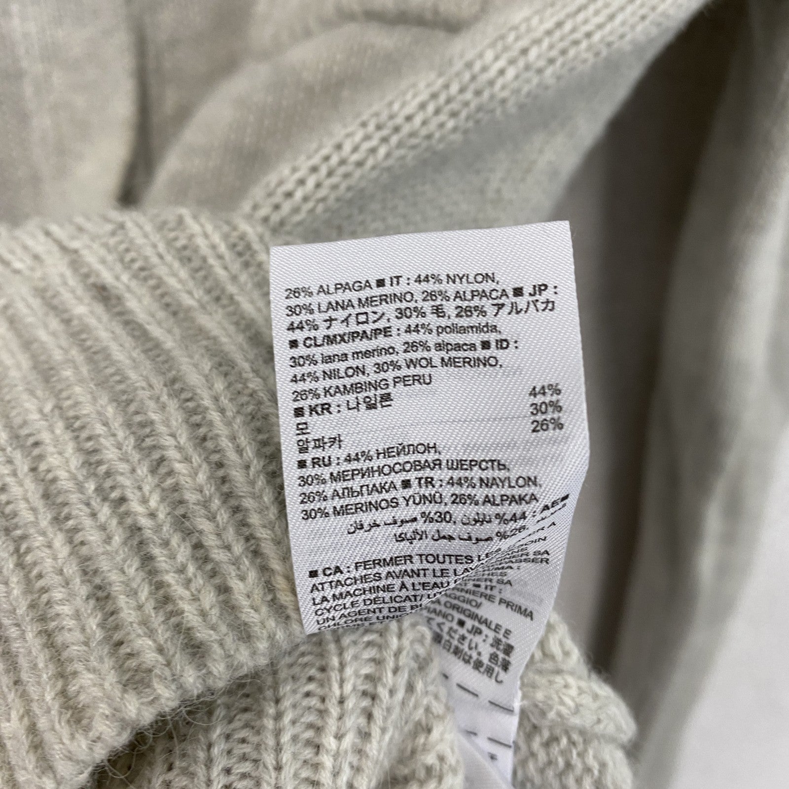 BANANA REPUBLIC　バナナリパブリック　アルパカ混ウールニットカーディガン　灰色　グレー　Sサイズ