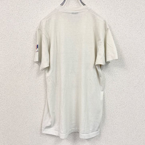 80s　半袖プリントTシャツ　シングルステッチ　レスリング　USA製　白　ホワイト　Lサイズ