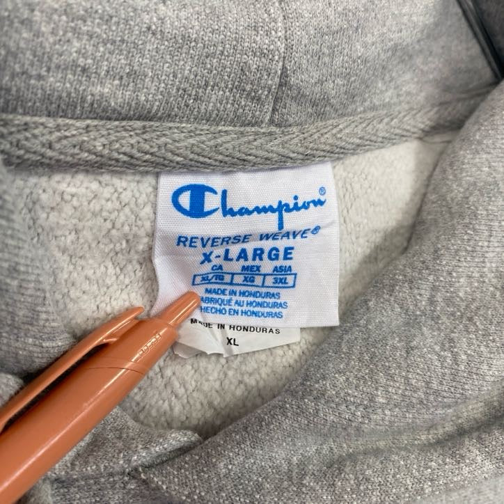 00s　champion　チャンピオン　リバースウィーブ　フーディー/スウェットパーカー　灰色　グレー　XLサイズ