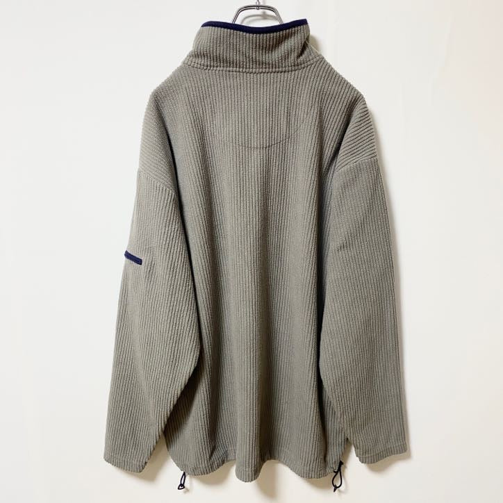古着 used　FADED GLORY　長袖ハーフジップフリースジャケット　プルオーバー　グレー　ハイネック　Mサイズ