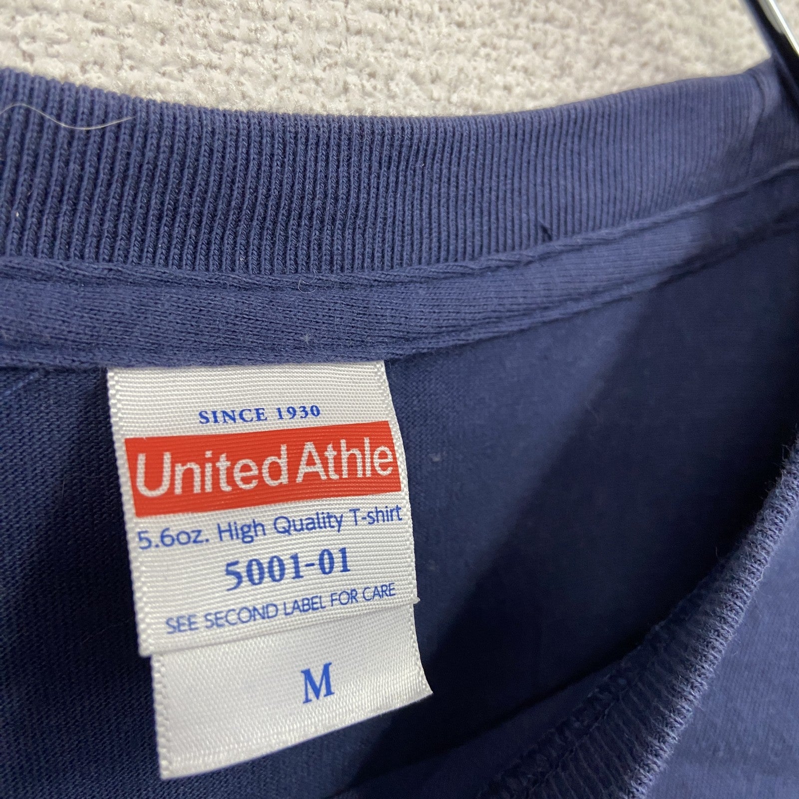 United Athle　ユナイテッドアスレ　半袖プリントTシャツ　紺　ネイビー　Mサイズ　