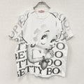 Betty Boop　ベティブープ　半袖プリントTシャツ　白　ホワイト　グレー　M-Lサイズ