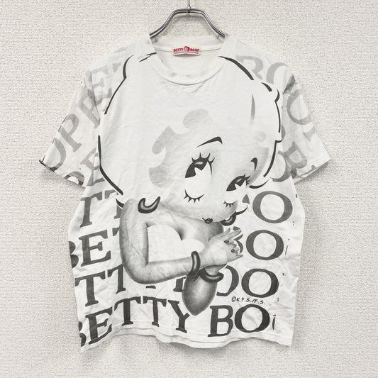 Betty Boop　ベティブープ　半袖プリントTシャツ　白　ホワイト　グレー　M-Lサイズ