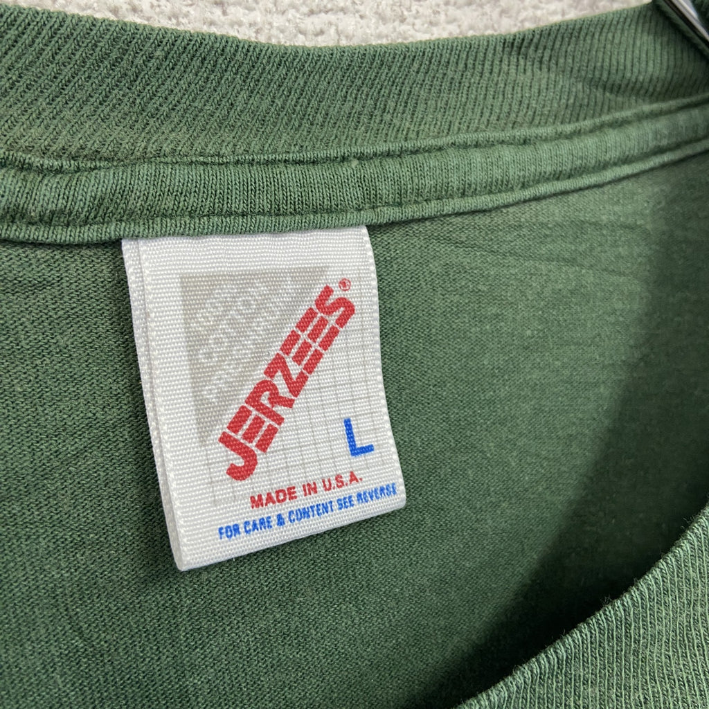 JERZEES　ジャージーズ　半袖プリントTシャツ　緑　グリーン　Lサイズ