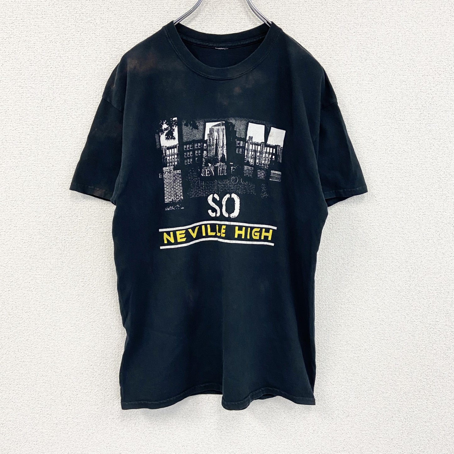 半袖プリントTシャツ　両面プリント　フットボール　黒　ブラック　