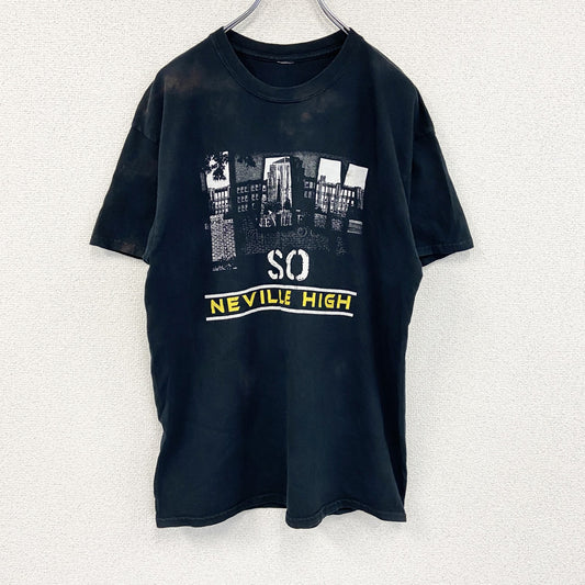 半袖プリントTシャツ　両面プリント　フットボール　黒　ブラック　