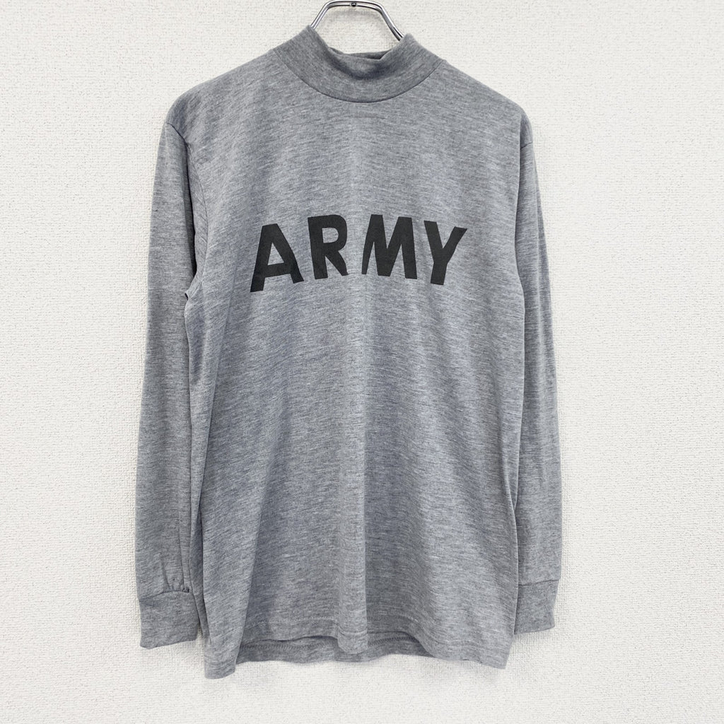 ARMY　アーミー　長袖Tシャツ/ロンT　ミリタリーTシャツ　灰色　グレー　Sサイズ