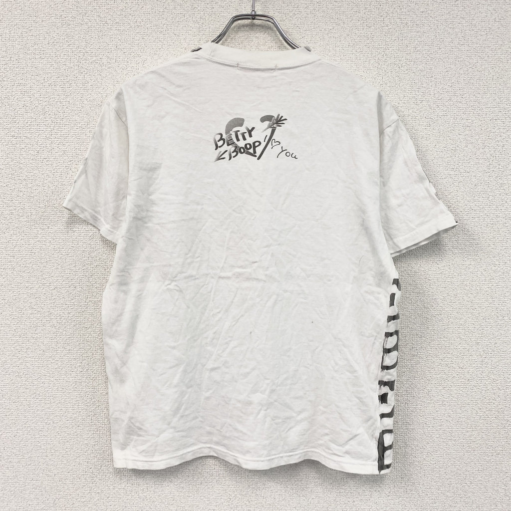 Betty Boop　ベティブープ　半袖プリントTシャツ　白　ホワイト　グレー　M-Lサイズ