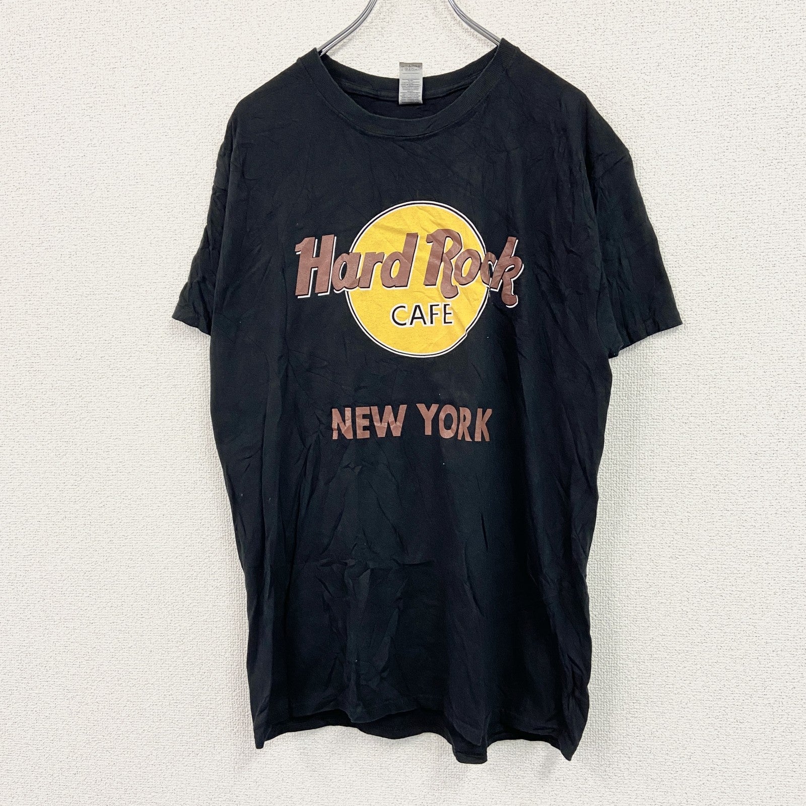 GILDAN　ギルダン　半袖プリントTシャツ　Hard Rock CAFE　ハードロックカフェ　黒　ブラック　Mサイズ