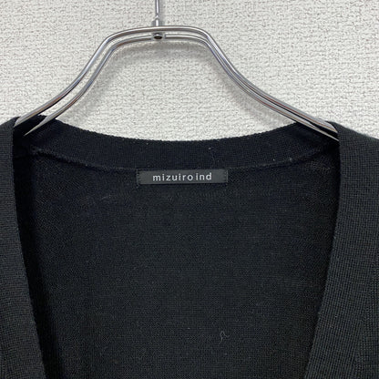 mizuiro ind　ミズイロインド　ロングニットカーディガン　黒　ブラック
