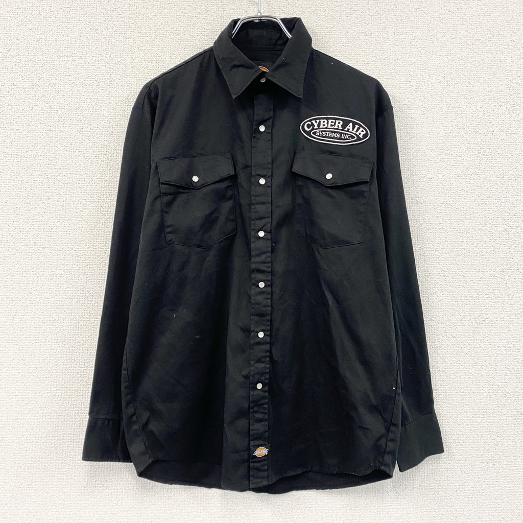 Dickies　ディッキーズ　長袖ワークシャツ　黒　ブラック　Mサイズ