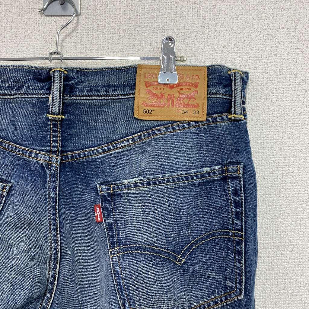 Levi's　リーバイス　502　デニムパンツ/ジーンズ　ジップフライ　縦落ち　鬼ヒゲ　インディゴ　W34サイズ