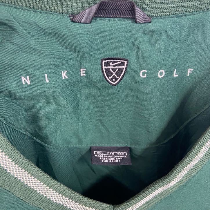 NIKE GOLF　ナイキゴルフ　プルオーバージャケット　刺繍ロゴ　緑　グリーン　2XLサイズ