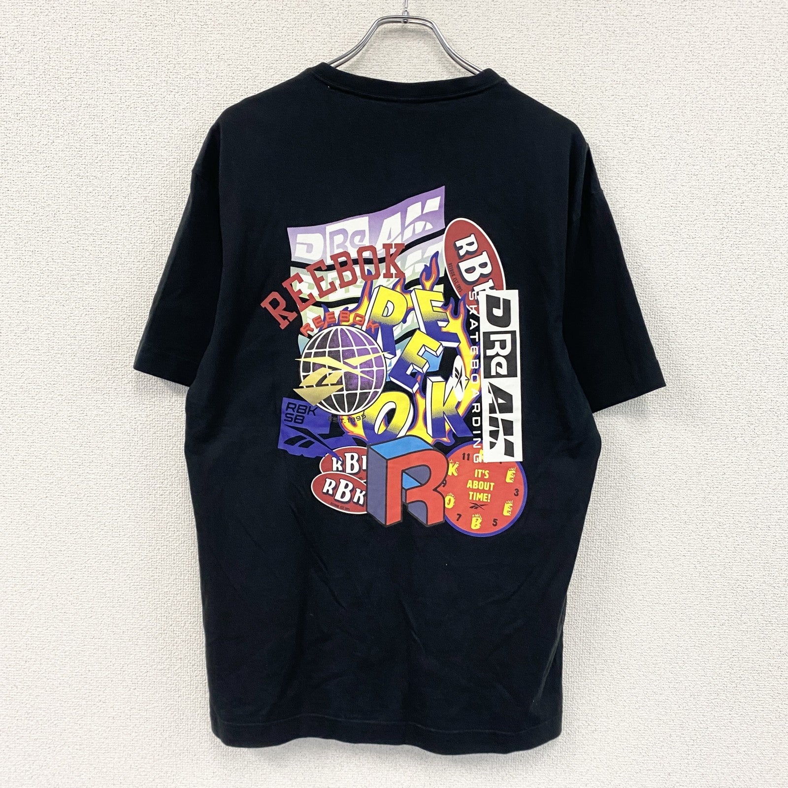 Reebok　リーボック　The Black Eye Patch　ブラックアイパッチ　半袖プリントTシャツ　黒　ブラック　Mサイズ