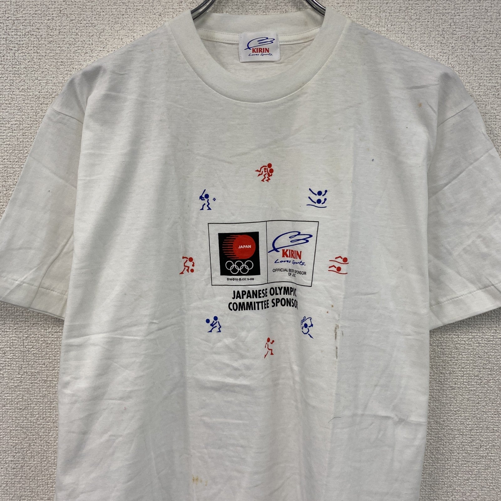 KIRIN　キリン　オリンピック記念　半袖プリントTシャツ　シングルステッチ　白　ホワイト