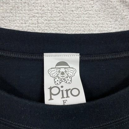 90s　piro　Jリーグ　NICOSシリーズ　半袖プリントTシャツ　シングルステッチ　黒　ブラック　Fサイズ