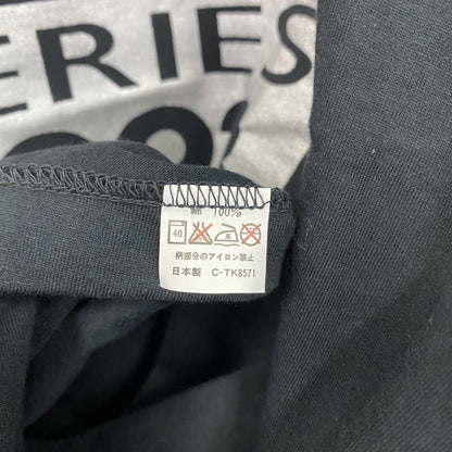90s　piro　Jリーグ　NICOSシリーズ　半袖プリントTシャツ　シングルステッチ　黒　ブラック　Fサイズ
