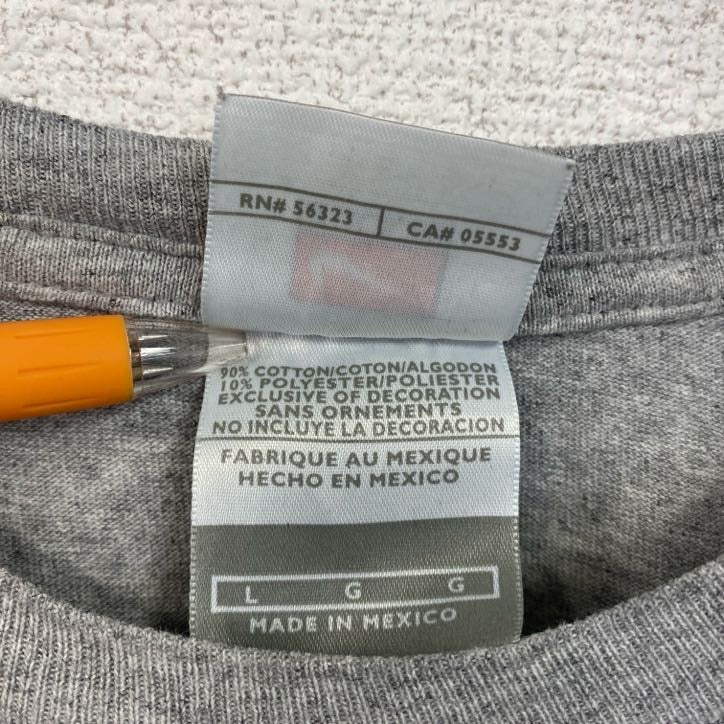 古着 used　NIKE　ナイキ　半袖プリントTシャツ　クルーネック　レトロデザイン　野球　灰　グレー　Lサイズ