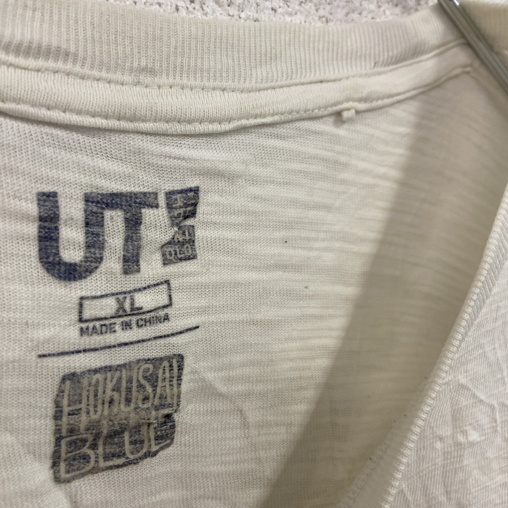 UNIQLO　ユニクロ　UT　半袖プリントTシャツ/北斎ブルーUT　グラフィックTシャツ　白　ホワイト　XLサイズ