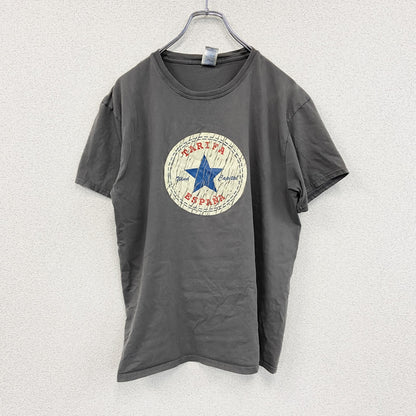 GILDAN　ギルダン　半袖プリントTシャツ　パロディT　灰色　グレー　Lサイズ