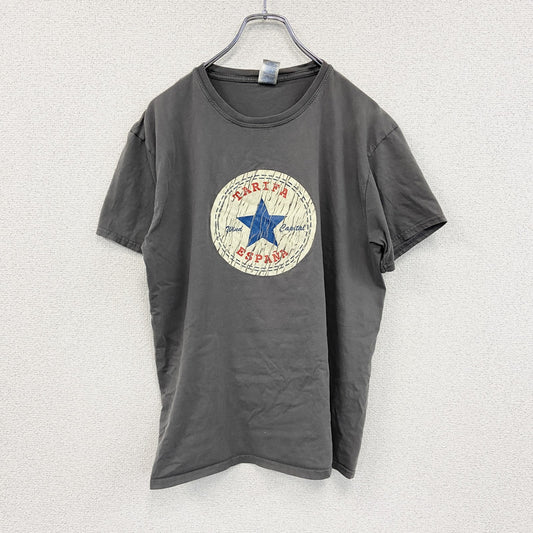 GILDAN　ギルダン　半袖プリントTシャツ　パロディT　灰色　グレー　Lサイズ