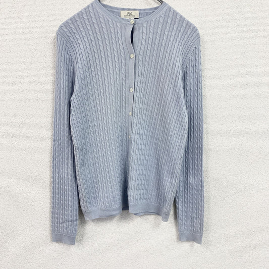 Brooks Brothers　ブルックスブラザーズ　ケーブルニットカーディガン　シルク×カシミヤ　ブルー　XSサイズ