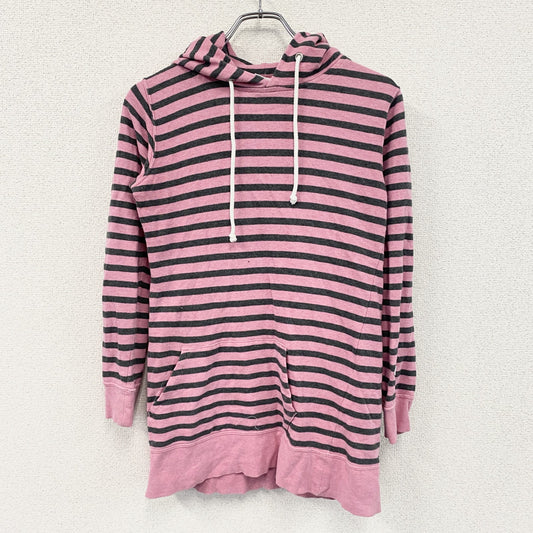Champion　チャンピオン　スウェットパーカー/フーディー　ボーダー　ピンク　黒　ブラック　Mサイズ