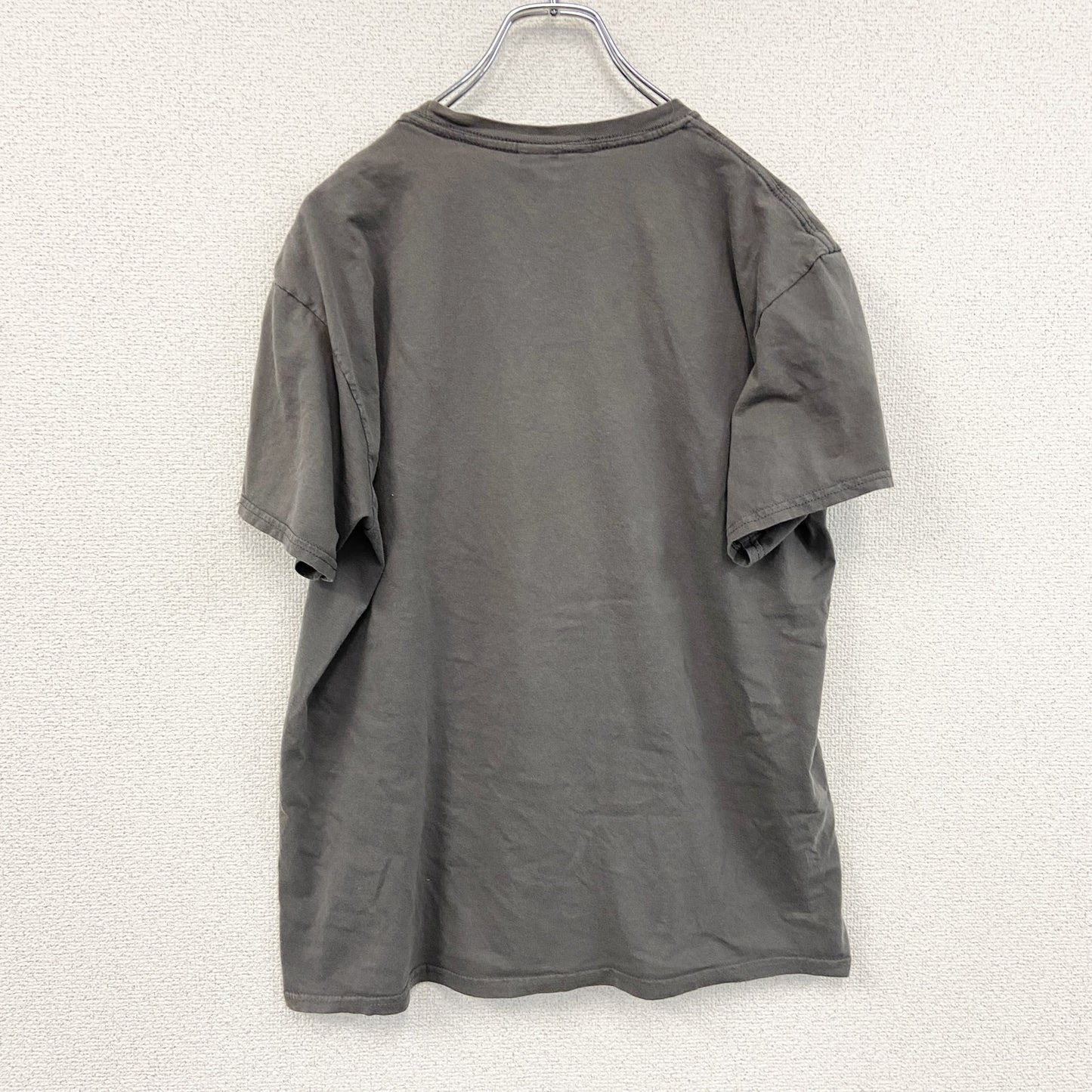 GILDAN　ギルダン　半袖プリントTシャツ　パロディT　灰色　グレー　Lサイズ