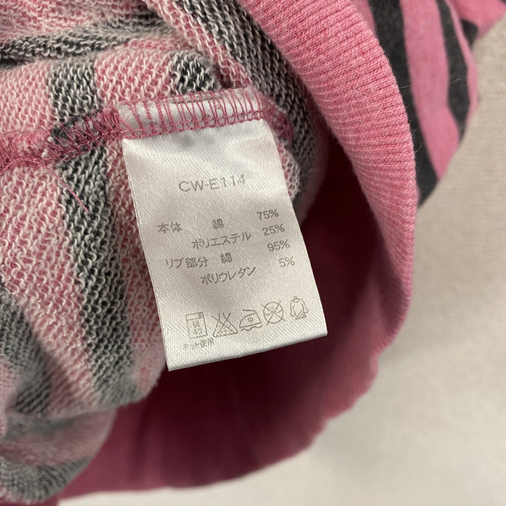 Champion　チャンピオン　スウェットパーカー/フーディー　ボーダー　ピンク　黒　ブラック　Mサイズ