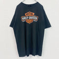 HARLEY DAVIDSON　ハーレーダビッドソン　半袖両面プリントTシャツ　黒　ブラック　XLサイズ