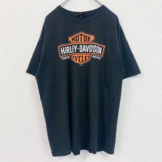 HARLEY DAVIDSON　ハーレーダビッドソン　半袖両面プリントTシャツ　黒　ブラック　XLサイズ