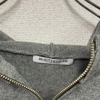 BEAUTY＆YOUTH　UNITED ARROWS　ユナイテッドアローズ　ハーフジップニットフーディ　灰色　グレー　フリーサイズ