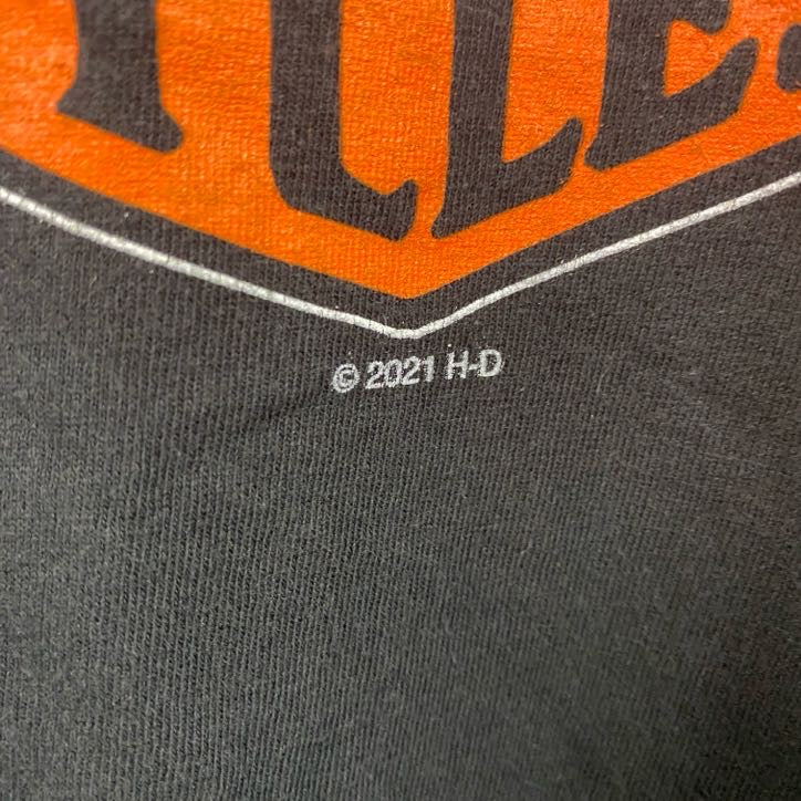 HARLEY DAVIDSON　ハーレーダビッドソン　半袖両面プリントTシャツ　黒　ブラック　XLサイズ