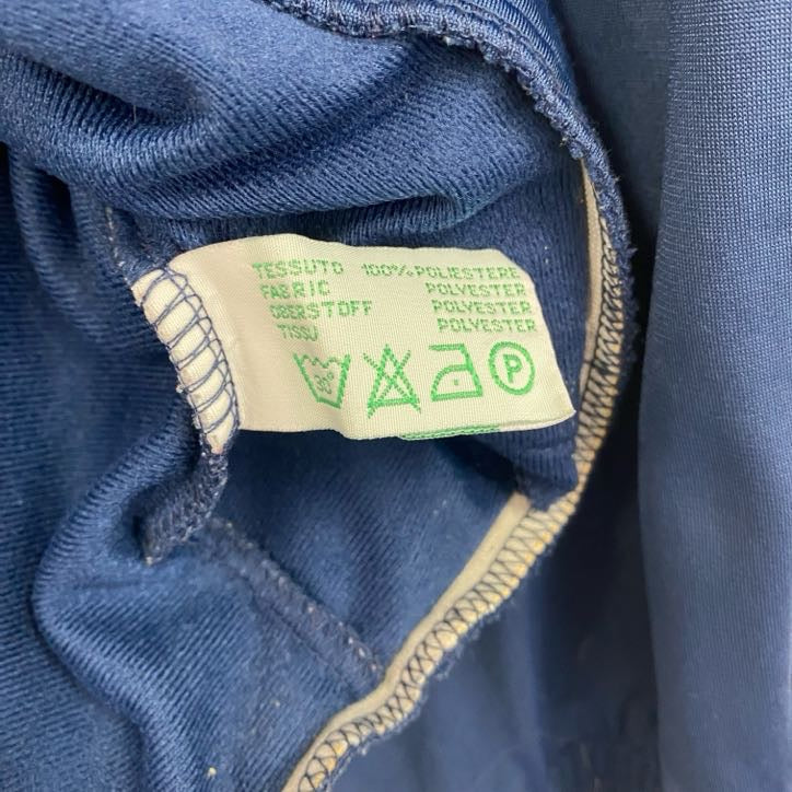 古着 used　diadora　ディアドラ　長袖トラックジャケット　フルジップジャージ　ロゴ刺繍　ネイビー　XXXLサイズ