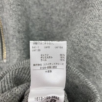 BEAUTY＆YOUTH　UNITED ARROWS　ユナイテッドアローズ　ハーフジップニットフーディ　灰色　グレー　フリーサイズ