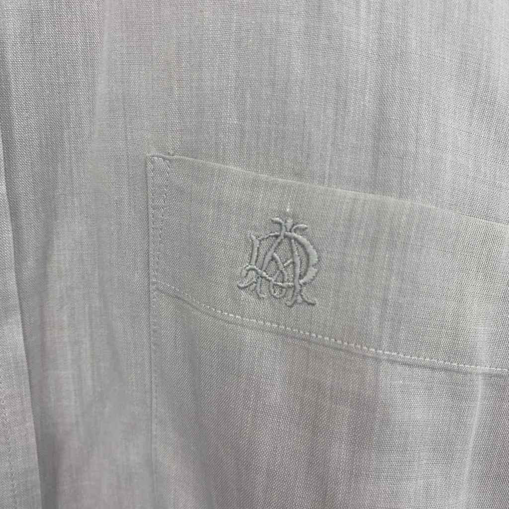Dunhill　ダンヒル　長袖シャツ　ラウンドカラー　灰色　グレー