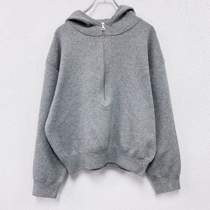 BEAUTY＆YOUTH　UNITED ARROWS　ユナイテッドアローズ　ハーフジップニットフーディ　灰色　グレー　フリーサイズ